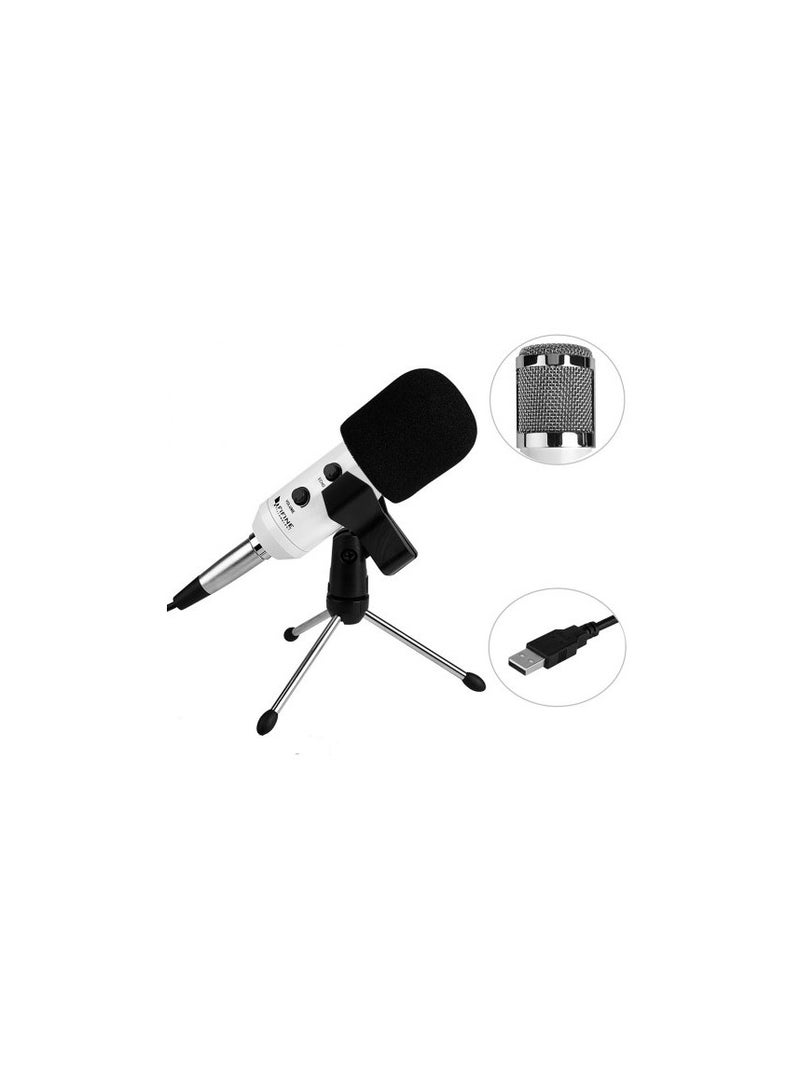 USB Stereo Microphone For PC Laptop K056 Black