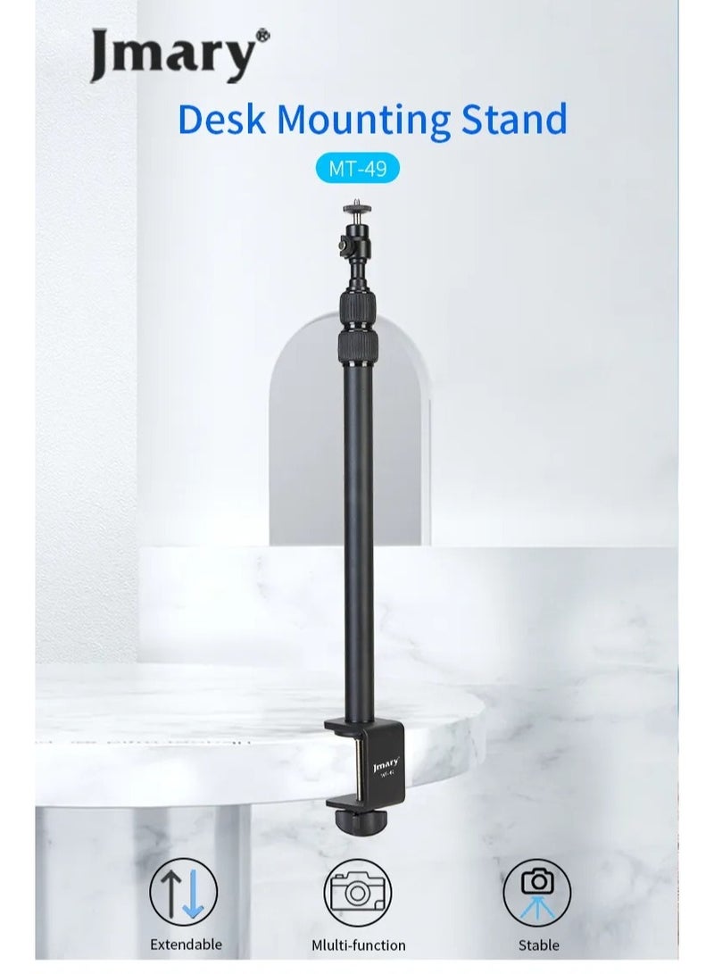 JMARY MT-49 Tabletop Light Stand Clip with Screw for Cameras LED Video Light and Ring Light