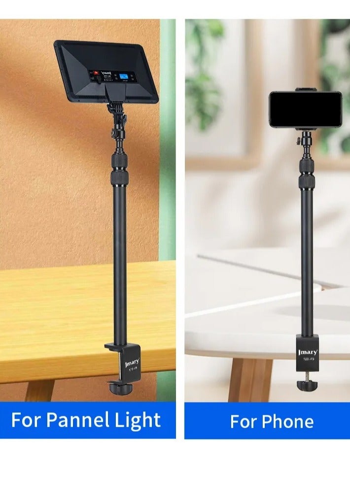 JMARY MT-49 Tabletop Light Stand Clip with Screw for Cameras LED Video Light and Ring Light