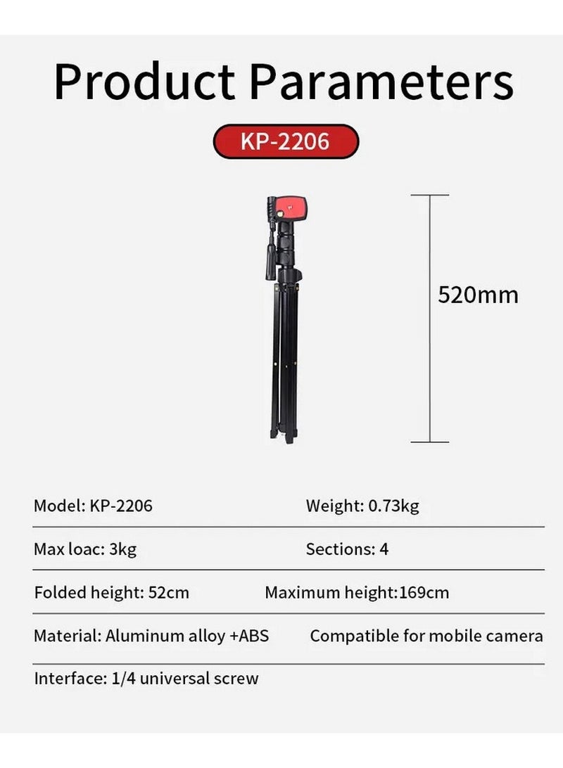 Jmary KP2206 Multi-Functional Adjustable Portable Camera Tripod Stand