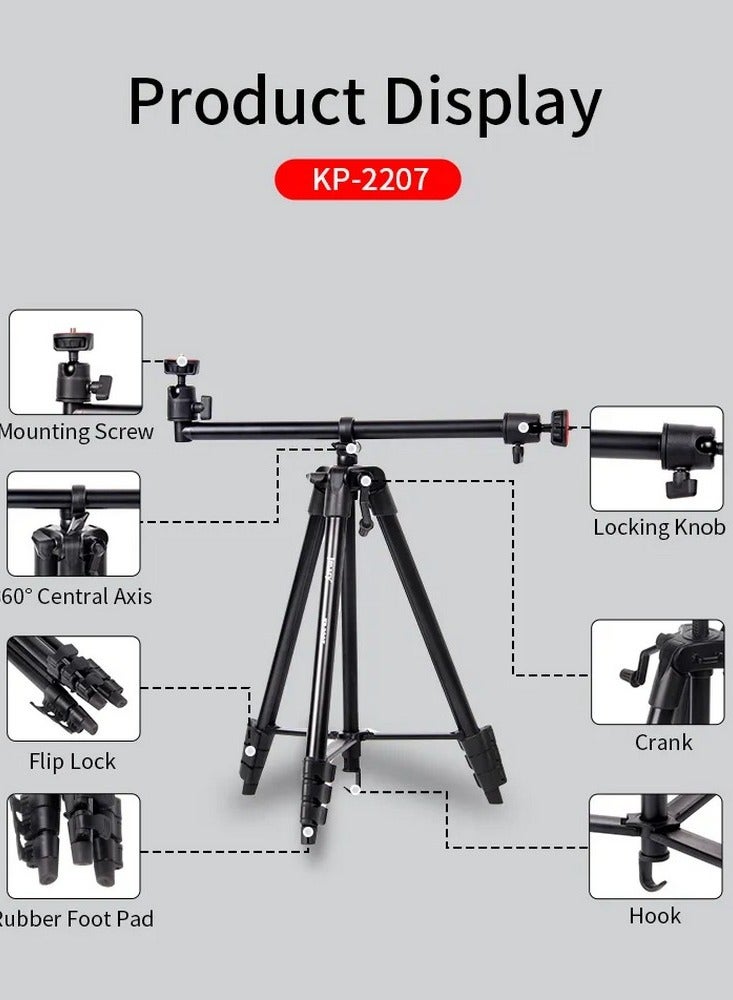 Jmary KP-2207 Multi-Functional Professional Tripod Stand with Camera Phone Holder