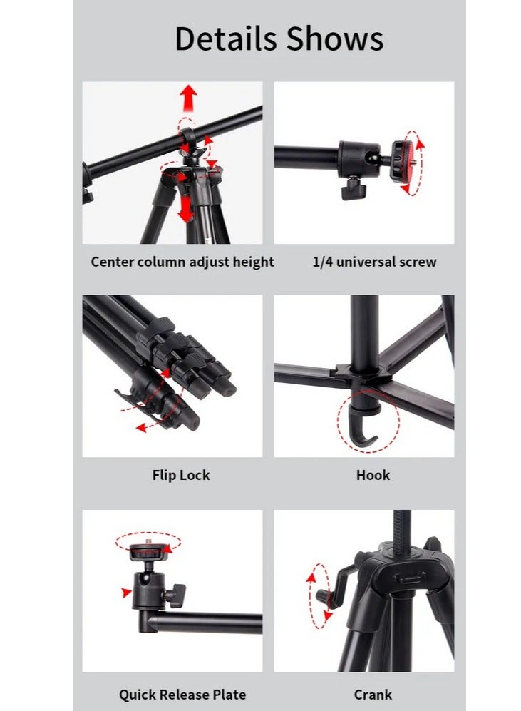 Jmary KP-2207 Multi-Functional Professional Tripod Stand with Camera Phone Holder