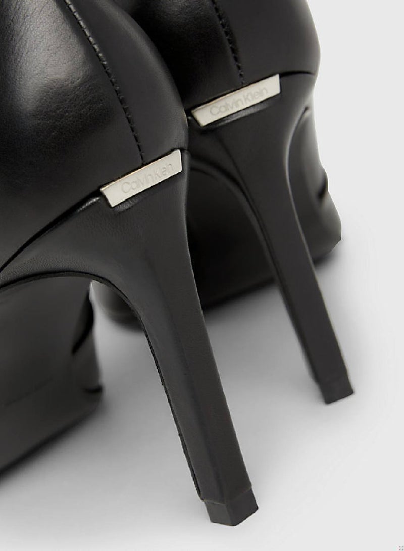 Leather Stiletto Pumps