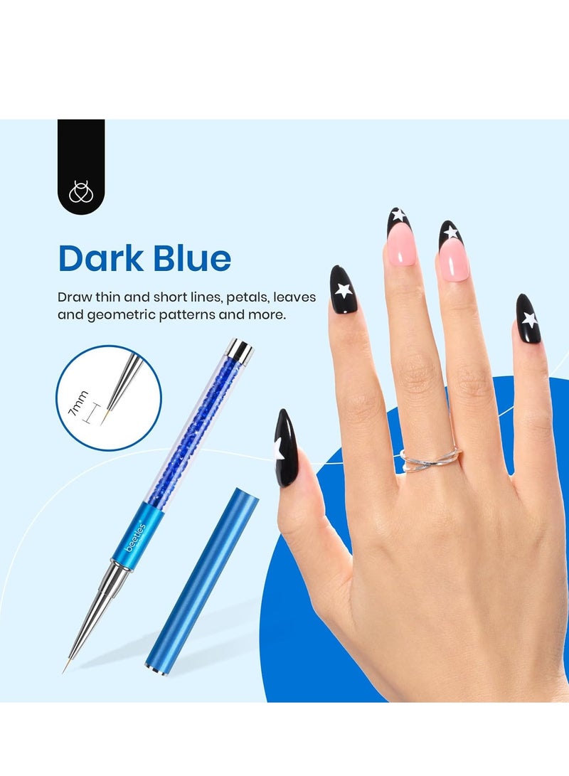 Beetles Gel Polish Nail Art Liner Brushes 5Pcs Painting Art Design Pen Set Diamond Application Rhinestone Handle Dotting Drawing Sizes 5 7 9 11 20mm Nail Art Design Gift for Women