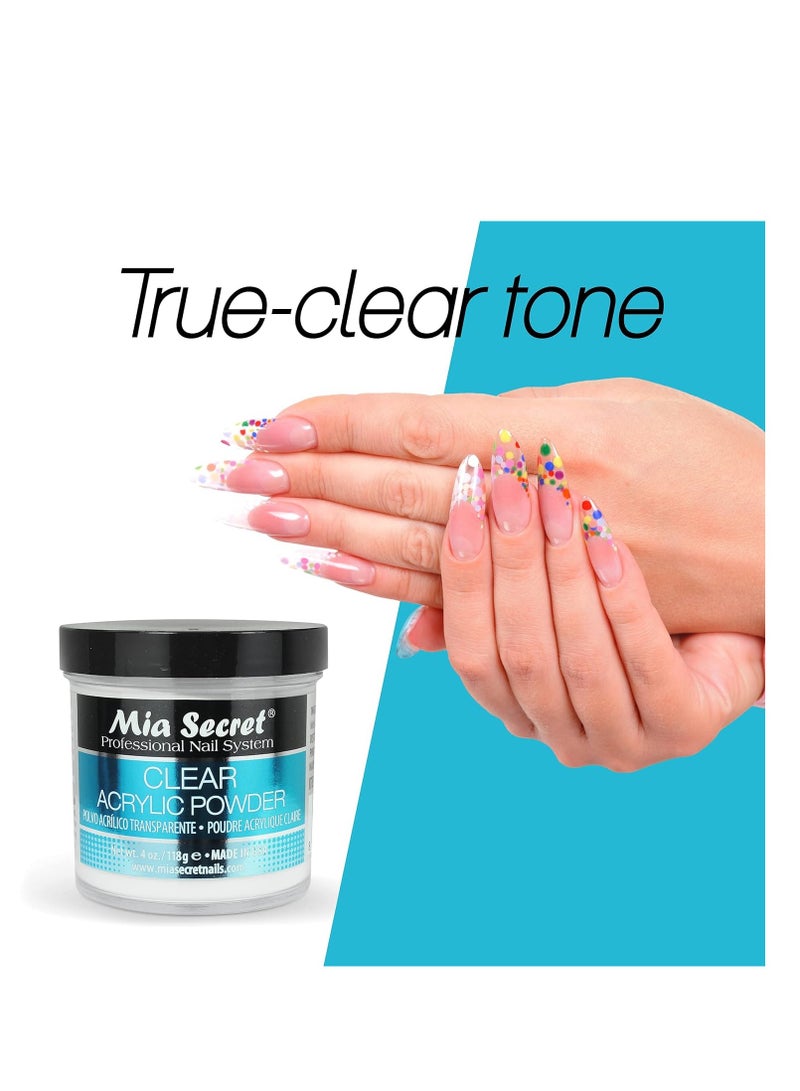 Mia Secret Clear Acrylic Powder (4oz)