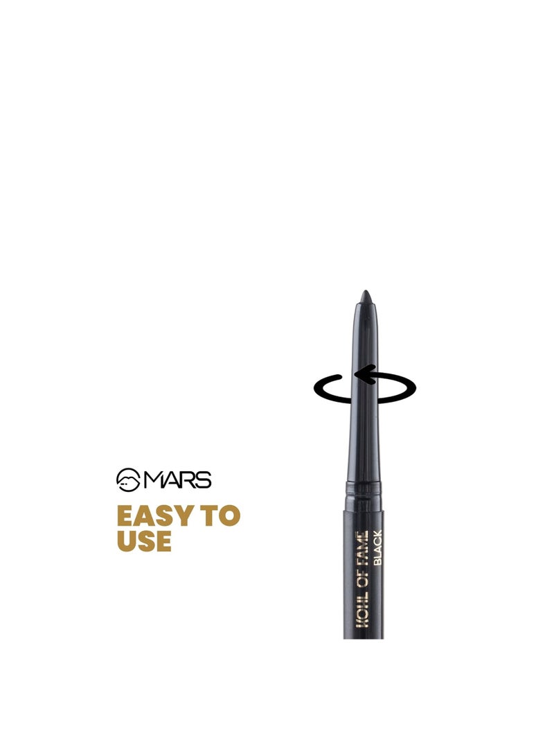 MARS Kohl Of Fame Long Lasting Smudge Proof Matte Pencil Kajal Pack Of 2  Jet Black  0.7 G