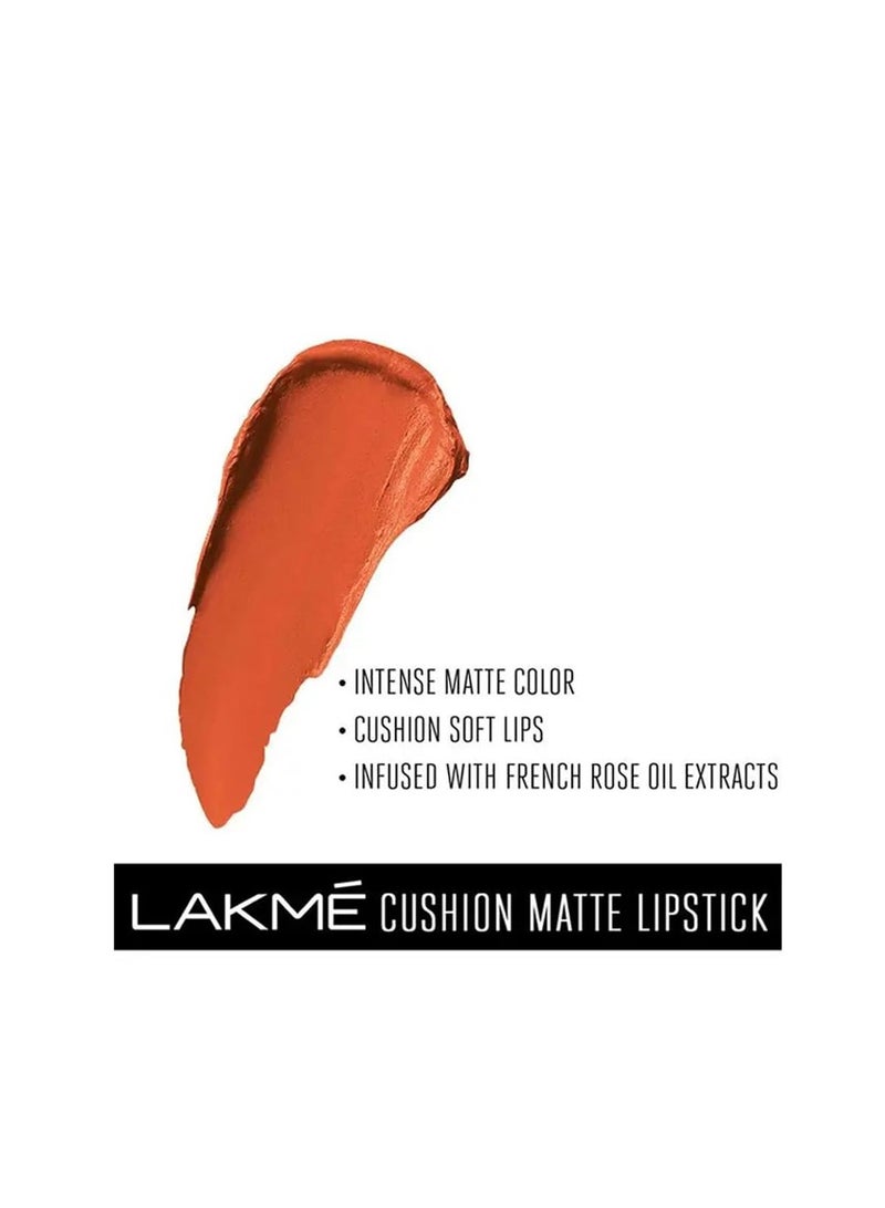 Lakme Cushion Matte Lipstick Orange Blossom 4.5 gm