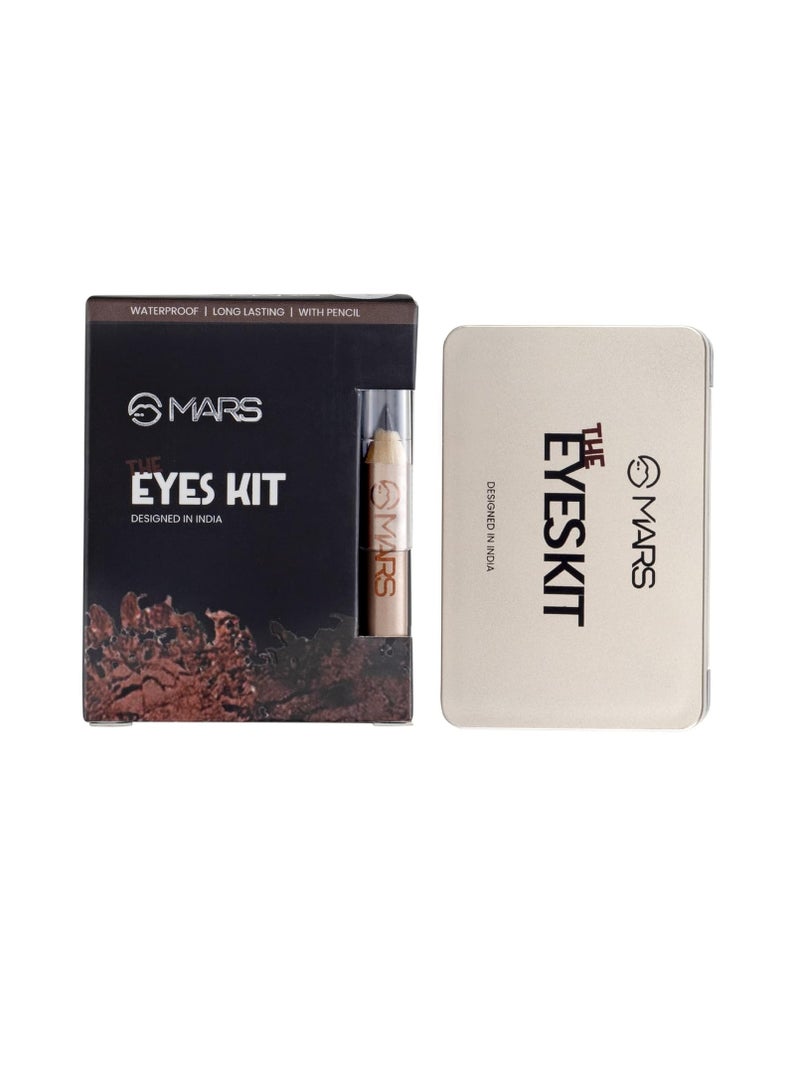 Mars The Eyes Kit With Eyebrow Pencile and Brush Black and Brown 6.2g