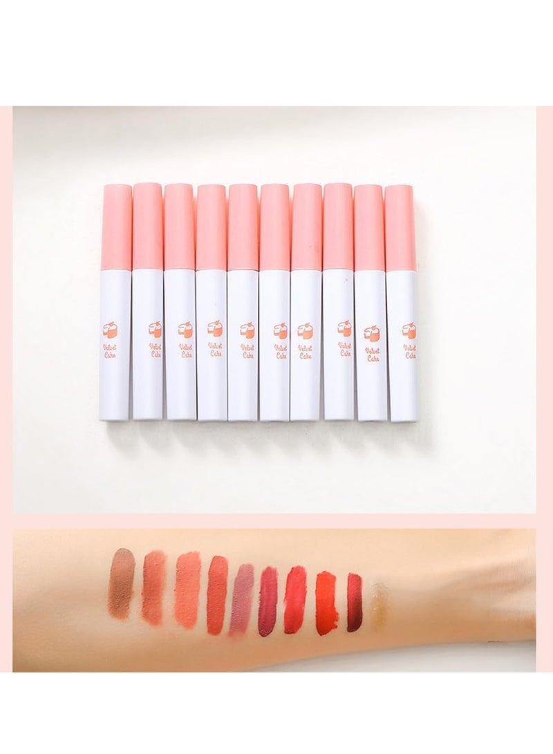 Matte Lipstick Set 10 Colors Natural Nude 24 Hour Long Lasting Tint Stain Creative Hydrating for Women Girls