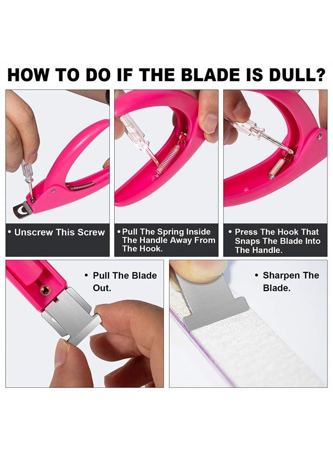 Pink Adjustable Artificial Acrylic Fake Nail False Nail Tip Clipper Cutter Trimmer Manicure Pedicure Sharp Blade Clip Tool for Salon Home Nail Art Beauty Design DIY