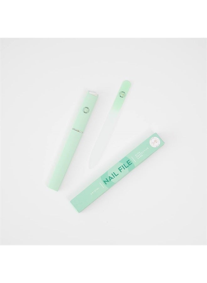 Best Crystal Glass Nail File for Women - Nail File & Travel Case - Nail File Set - Heavy Duty Nail File for Natural Nails, Gel - Professional Nail Shaper – Nail Essentials - Pastel 3mm