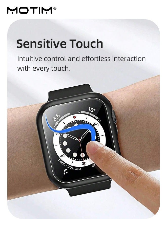 Classic Metal iWatch Band with Case Compatible Apple Watch Straps 42/44/45/46/49mm, Watch Replacement Strap for Apple Watch Series 9/8/7/6/5/4/3/2/1/SE/SE2/Ultra/Ultra2