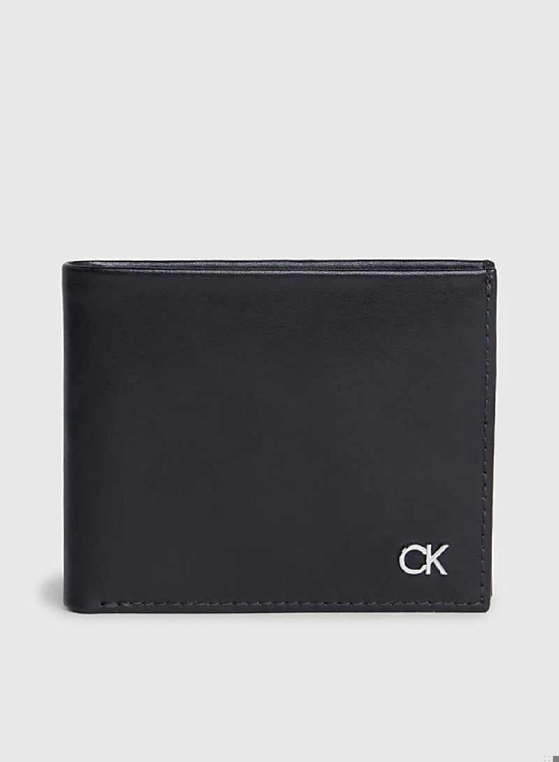 Men's Leather RFID Slimfold Wallet -  soft leather, Black