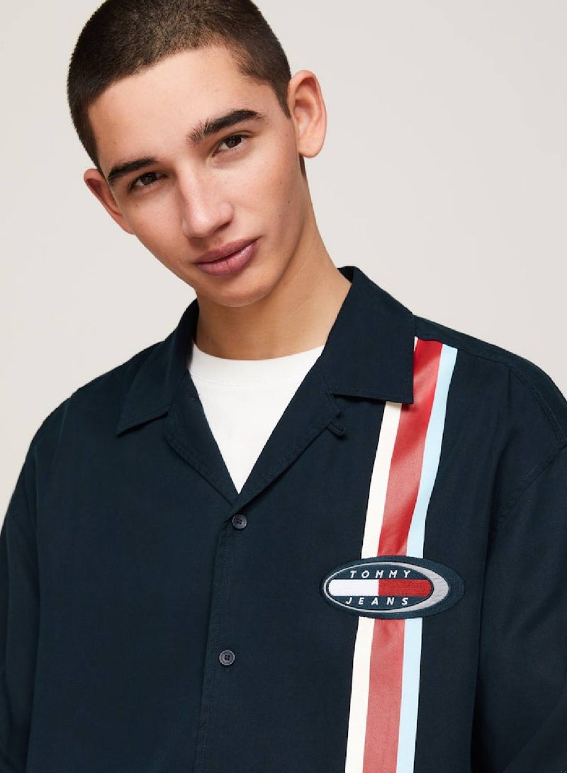 Men's Archive Relaxed Fit Short Sleeve Shirt -  Tencel™, Navy
