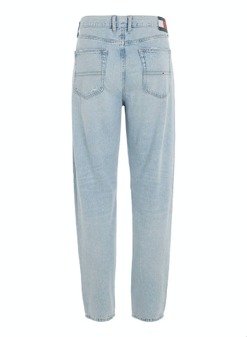 Men's Isaac Archive Relaxed Tapered Distressed Jeans -  Rigid denim, Light Blue
