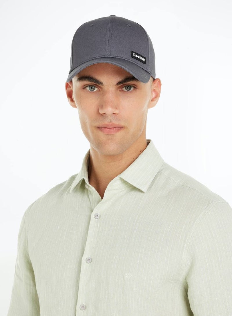 Men's Twill Cap -  organic cotton twill, Grey