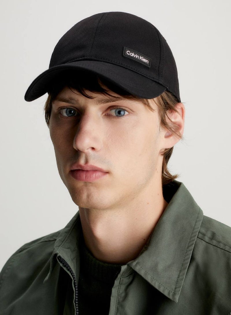 Men's Twill Cap - Organic cotton twill, Black