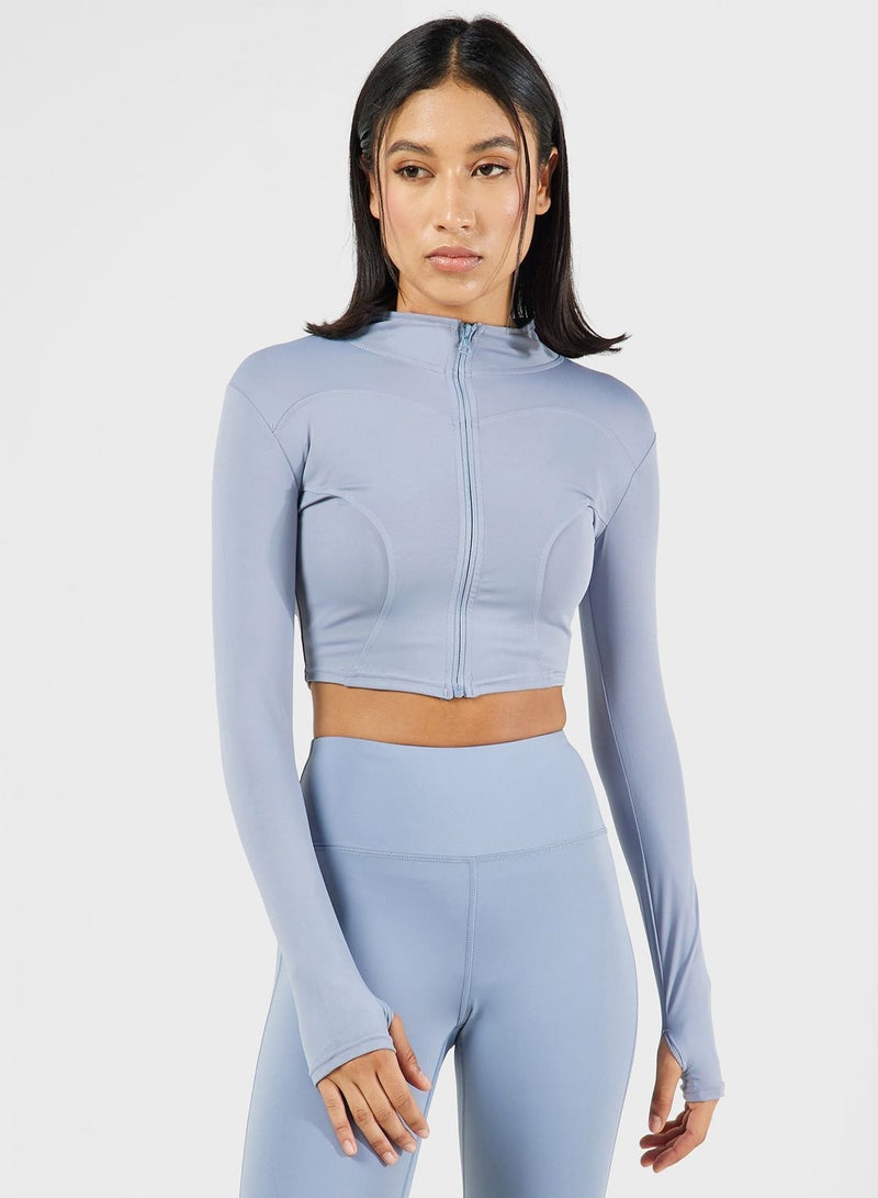 Zip Up Jacket & Flared Legging Set