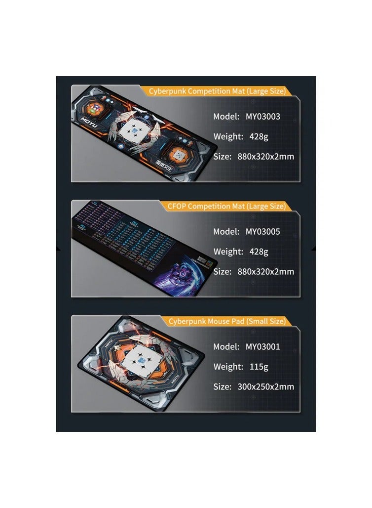 Moyu Cyberpunk Competition Mat Large Size - 87x32 cm Cube Protective Mat