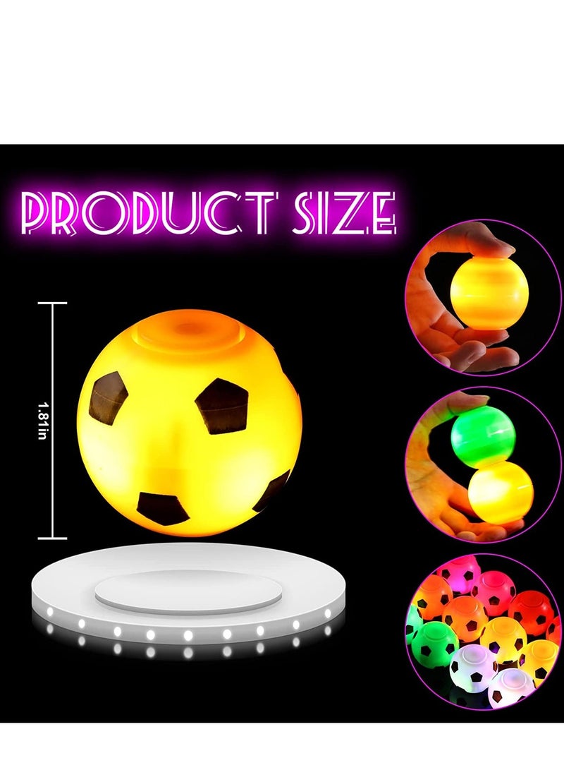 Soccer Party Favors Light Up Fidget Spinner Soccer Ball Toys Soccer Basket Stuffers Gifts Toy for Classroom Prizes Return Gifts for Kids Birthday Party Party Favors