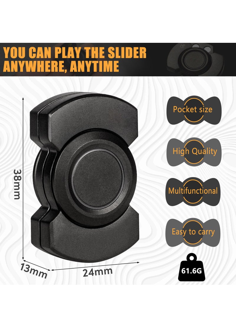 Premium Metal Fidget Slider and Fidget Spinner Toy, for Adults and Children Little Magnetic EDC,Mini Shuffle Toy for Adult Men Women