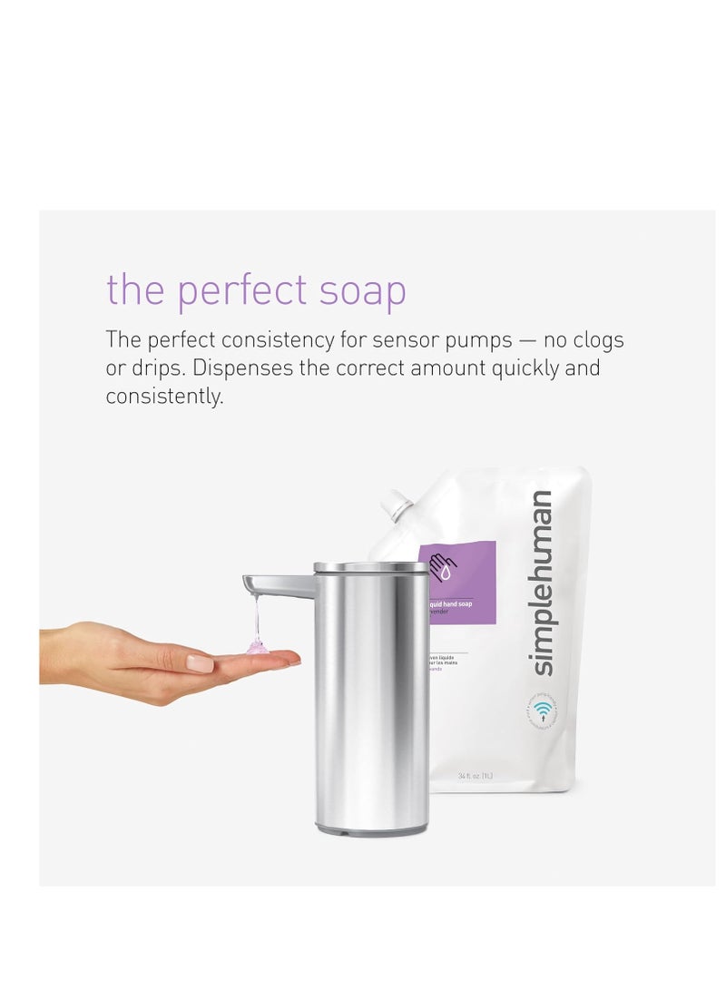 simplehuman Lavender Moisturizing Liquid Hand Soap Refill Pouch, 34 Fl. Oz.