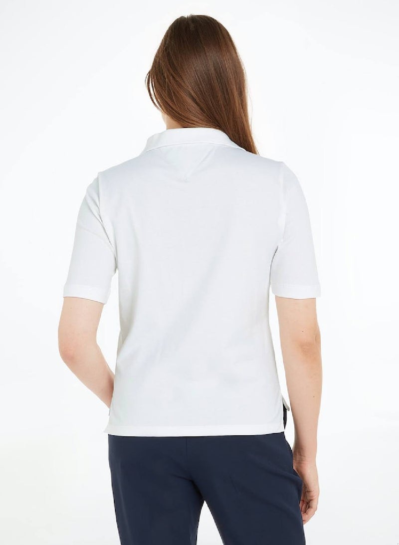 Women's 1985 Collection Regular Fit Polo -  Stretch organic cotton pique, Beige