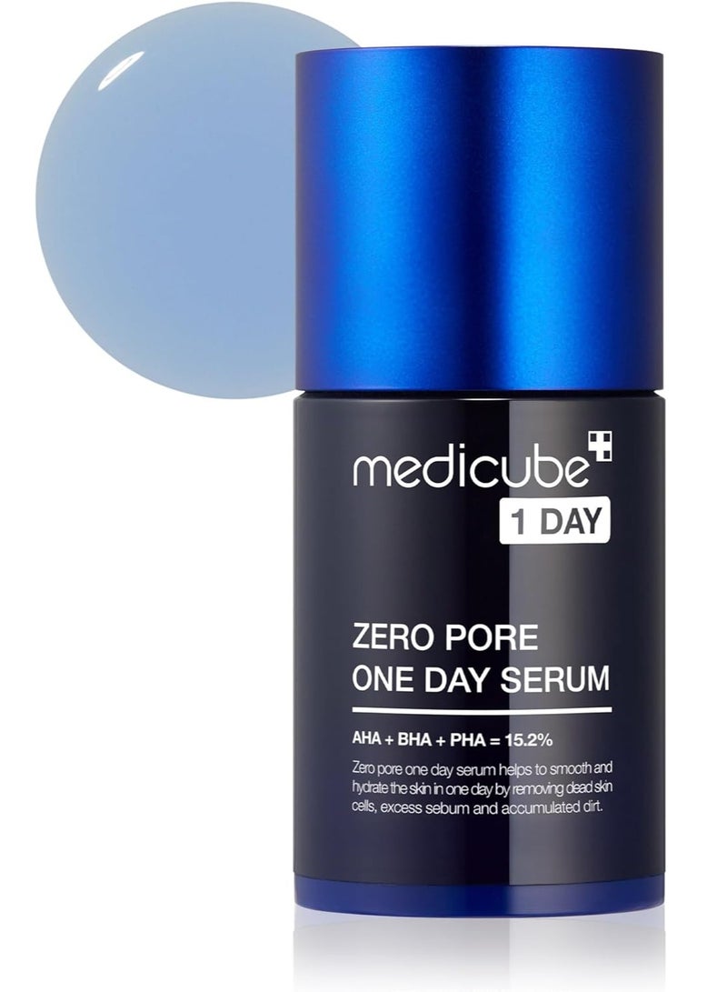 Zero Pore One-day Serum 1.01 fl.oz - Overnight Resurfacing Serum with Pore Tightening Complex - 15.2% AHA+BHA+PHA & 2% Niacinamide - 10.8% reduction in pore appearance after one day of use