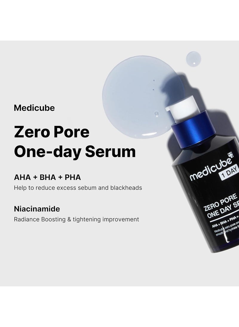 Zero Pore One-day Serum 1.01 fl.oz - Overnight Resurfacing Serum with Pore Tightening Complex - 15.2% AHA+BHA+PHA & 2% Niacinamide - 10.8% reduction in pore appearance after one day of use