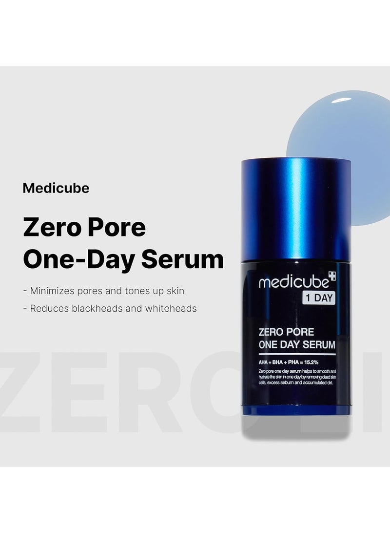 Zero Pore One-day Serum 1.01 fl.oz - Overnight Resurfacing Serum with Pore Tightening Complex - 15.2% AHA+BHA+PHA & 2% Niacinamide - 10.8% reduction in pore appearance after one day of use