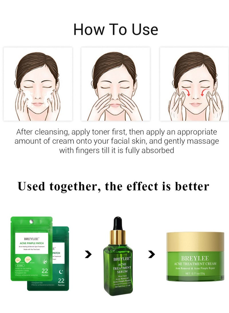 BREYLEE Tea Tree Acne Cream Moisturizing Acne Marks Essence Cream