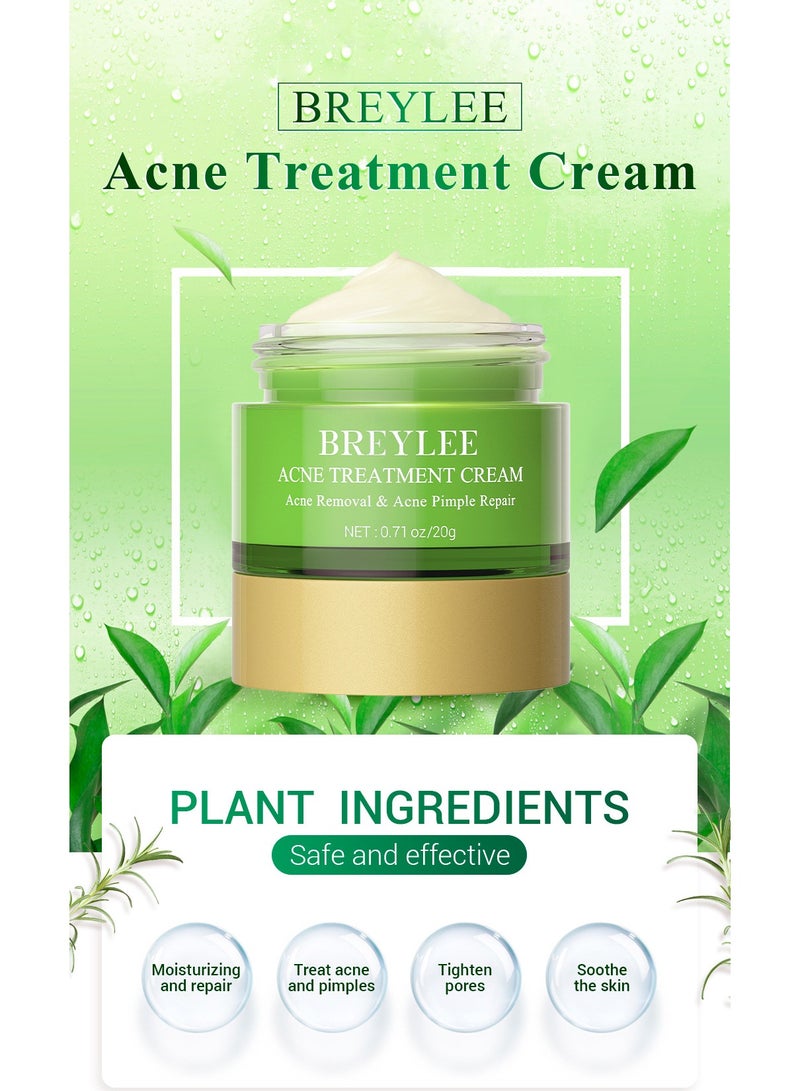 BREYLEE Tea Tree Acne Cream Moisturizing Acne Marks Essence Cream