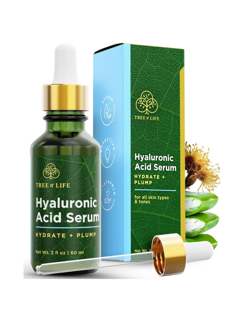Tree of Life Facial Serum for Face, Brightening, Firming, Hydrating, Dry Skin, Dermatologist Tested - Hyaluronic Acid Serum