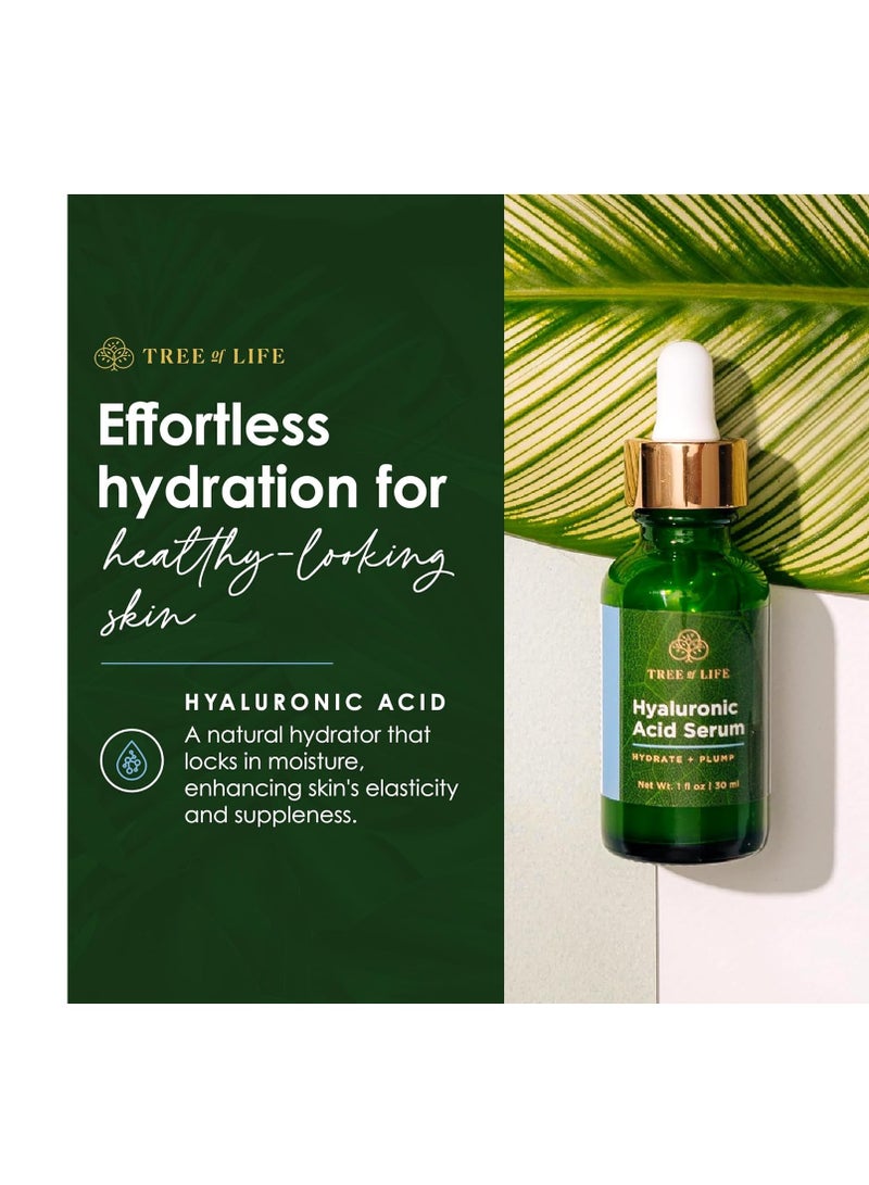 Tree of Life Facial Serum for Face, Brightening, Firming, Hydrating, Dry Skin, Dermatologist Tested - Hyaluronic Acid Serum