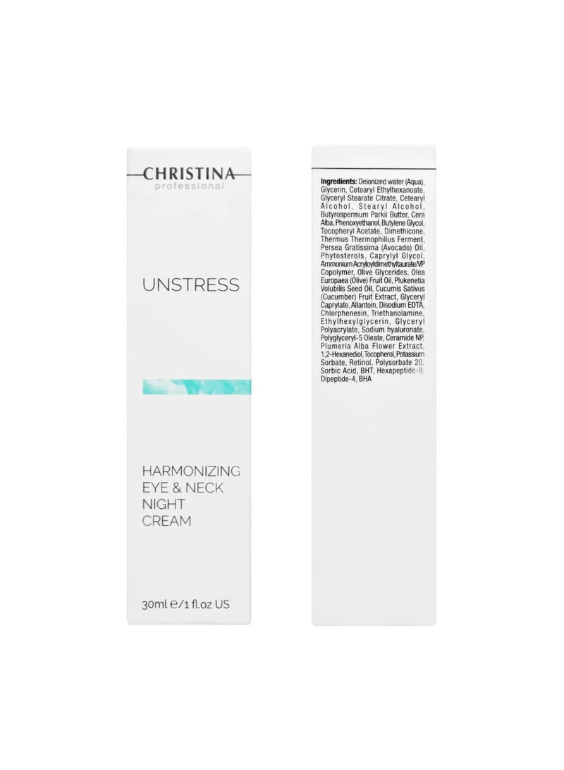 UNSTRESS | HARMONIZING EYE & NECK NIGHT CREAM 30 ML