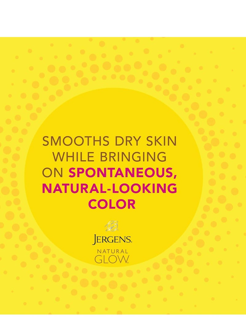 Jergens Natural Glow Instant Sun Sunless Tanning Moisturizer + Bronzer, Self Tanner, Deep Bronze, for Natural-Looking Tan, 6 Ounce