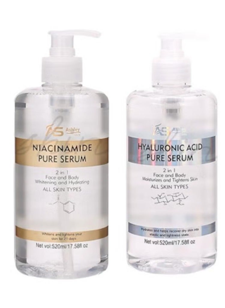 Ashley Shine NIACINAMIDE & Hyaluronic ACID Pure Serum Moisturizing and Whitening Skin Care