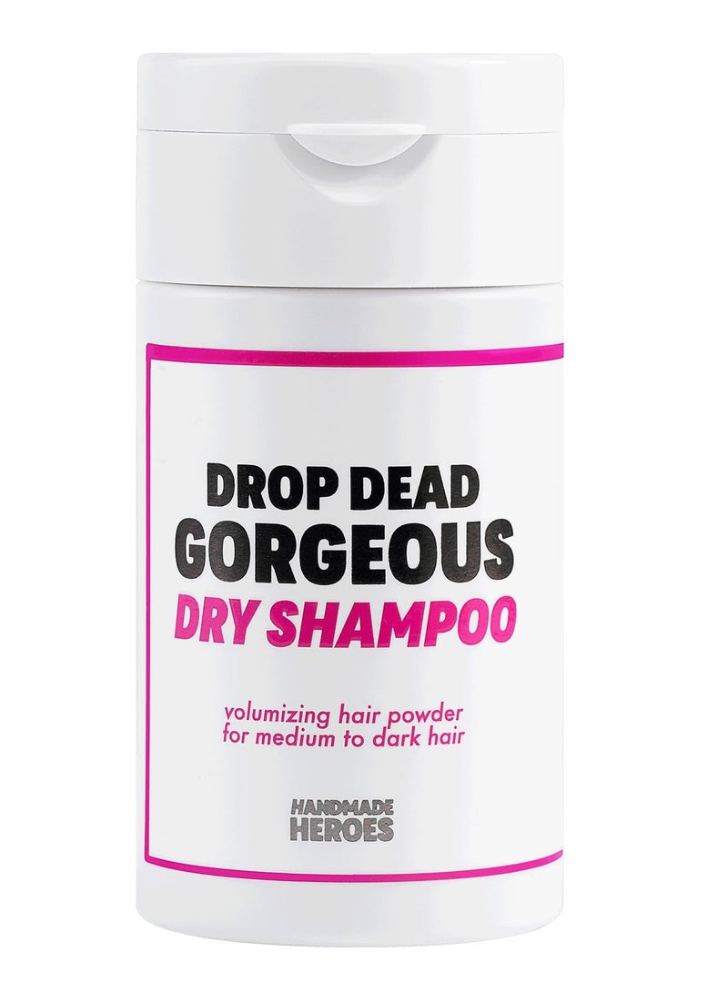 Handmade Heroes Non Aerosol Dry Shampoo Volume Powder | 1.8oz | 100% Natural & Vegan | For Dark Hair & Brunette Hair