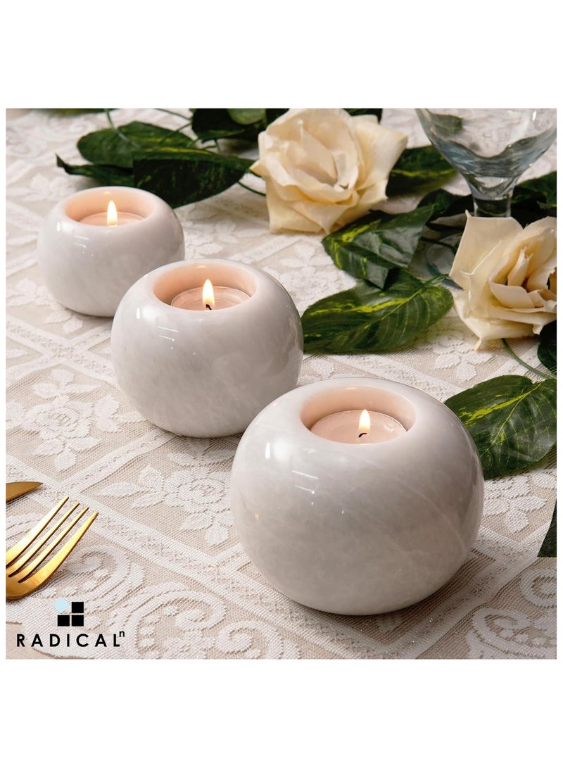 White Marble Tealight Candle Holder | 4