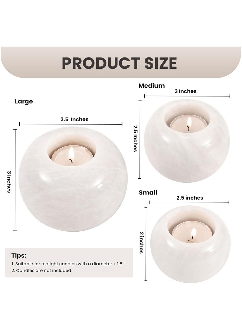 White Marble Tealight Candle Holder | 4