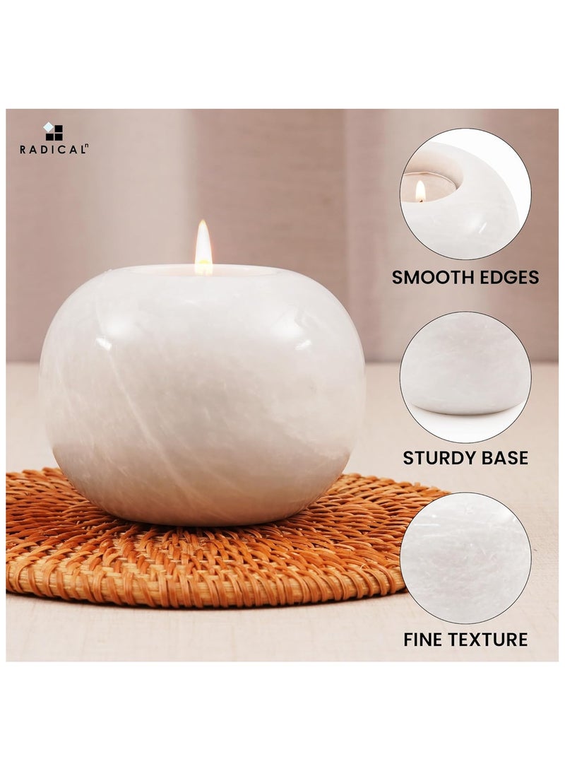 White Marble Tealight Candle Holder | 4
