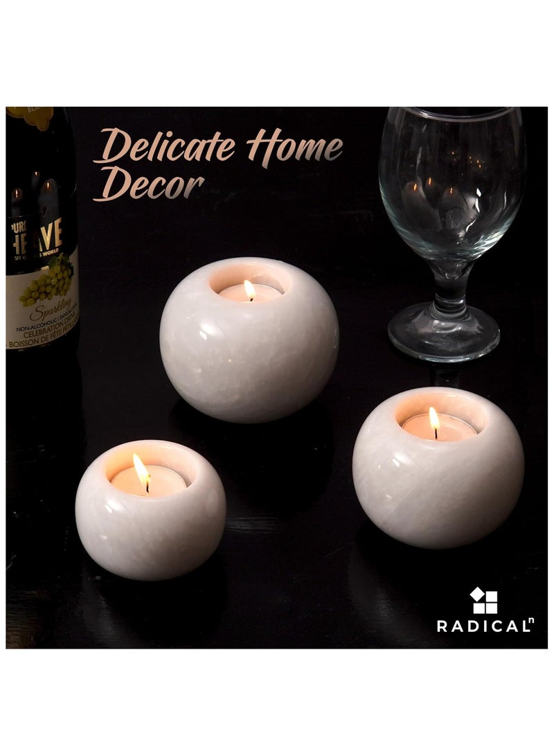 White Marble Tealight Candle Holder | 4