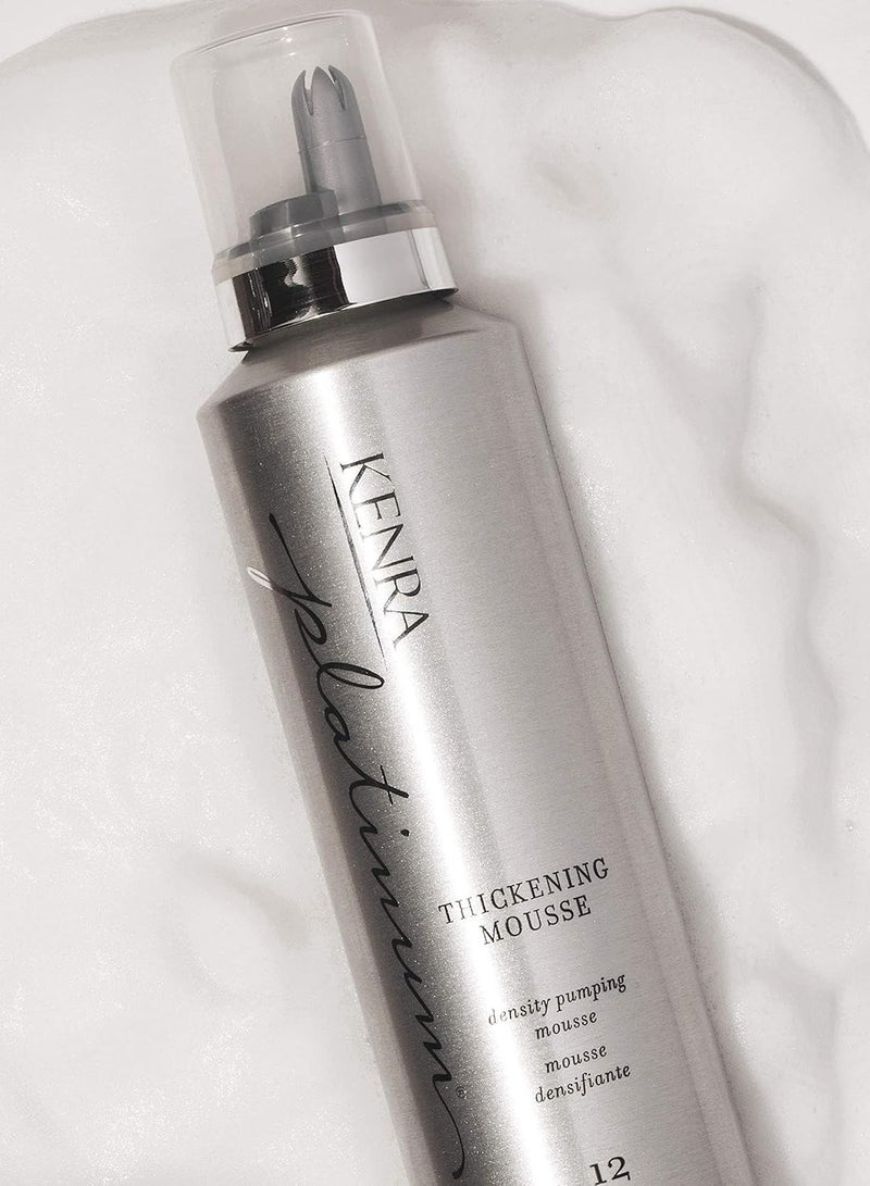 Platinum Thickening Mousse 12 | Volumizing Styler | Adds Fullness & Body | Humidity Protection Up To 48 hours | Density Plumping up tp 150% | Thermal Protection | All Hair Types