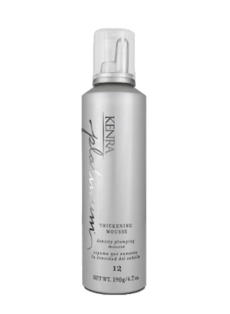 Platinum Thickening Mousse 12 | Volumizing Styler | Adds Fullness & Body | Humidity Protection Up To 48 hours | Density Plumping up tp 150% | Thermal Protection | All Hair Types