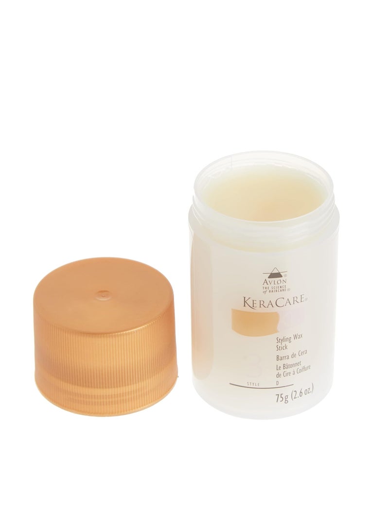 KeraCare Hair Wax Stick - 2.6 ounce - Castor Seed Oil - for Flyaways and Frizz - For All Hair Types - Slicked Back looks, Spikes, Braids, Twists, Tames Flyaways and Frizz, Wigs