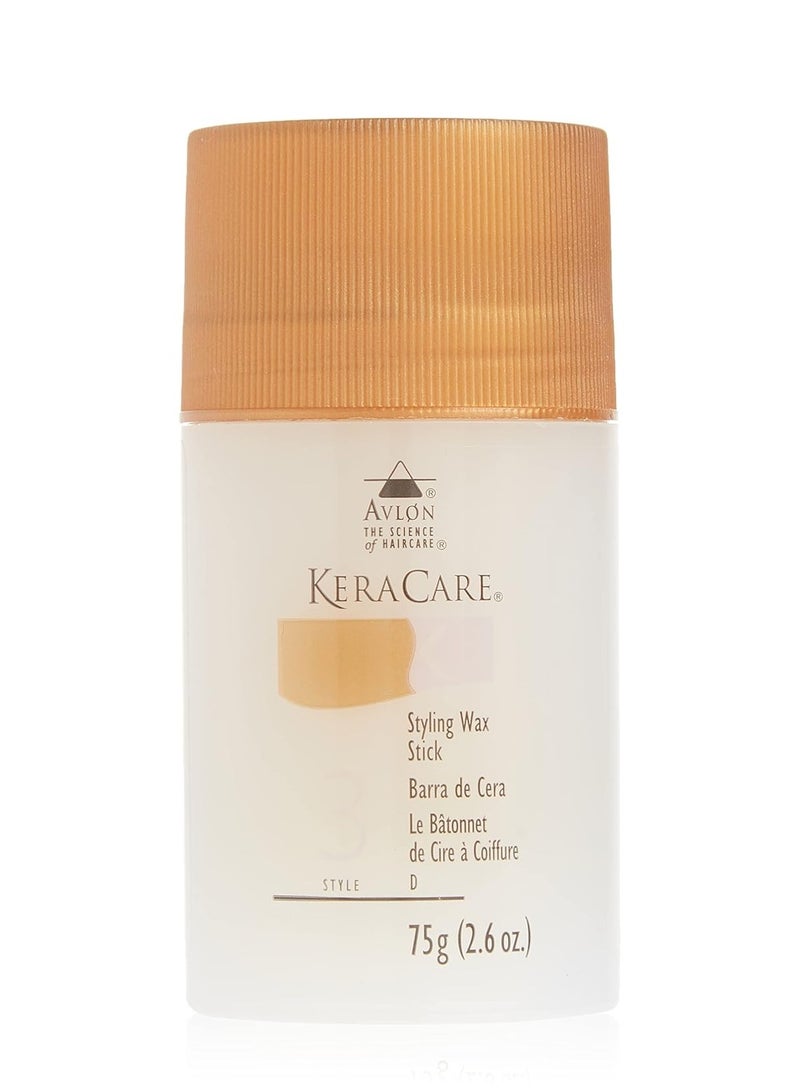 KeraCare Hair Wax Stick - 2.6 ounce - Castor Seed Oil - for Flyaways and Frizz - For All Hair Types - Slicked Back looks, Spikes, Braids, Twists, Tames Flyaways and Frizz, Wigs