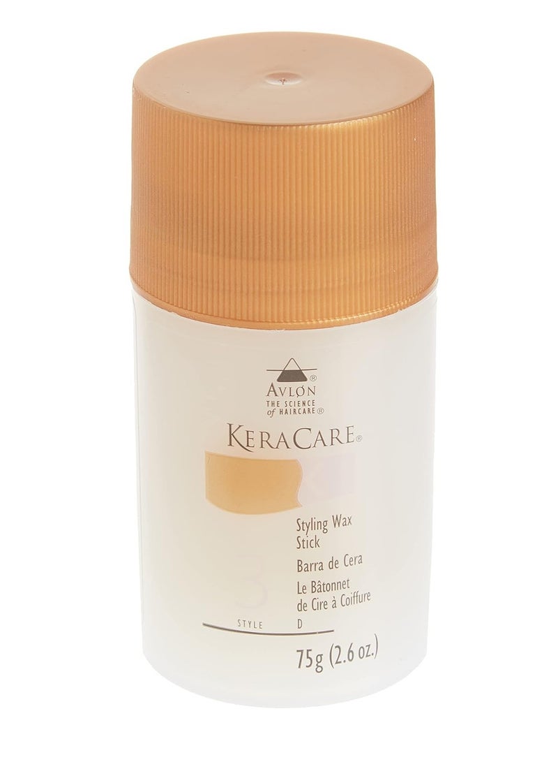 KeraCare Hair Wax Stick - 2.6 ounce - Castor Seed Oil - for Flyaways and Frizz - For All Hair Types - Slicked Back looks, Spikes, Braids, Twists, Tames Flyaways and Frizz, Wigs