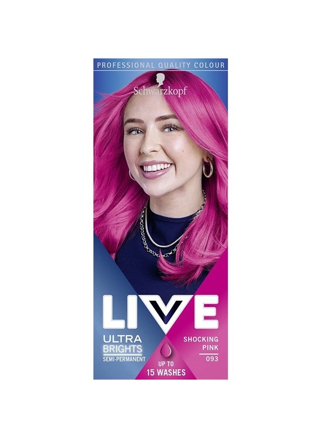 Live Color Xxl Ultra Brights 93 Shocking Pink Semi-Permanent Pink Hair Dye