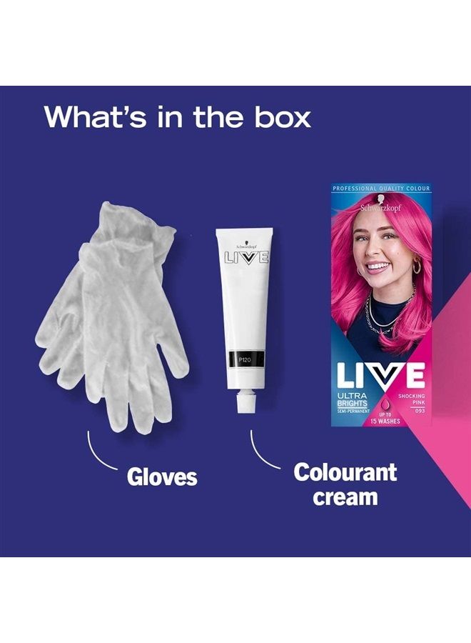 Live Color Xxl Ultra Brights 93 Shocking Pink Semi-Permanent Pink Hair Dye