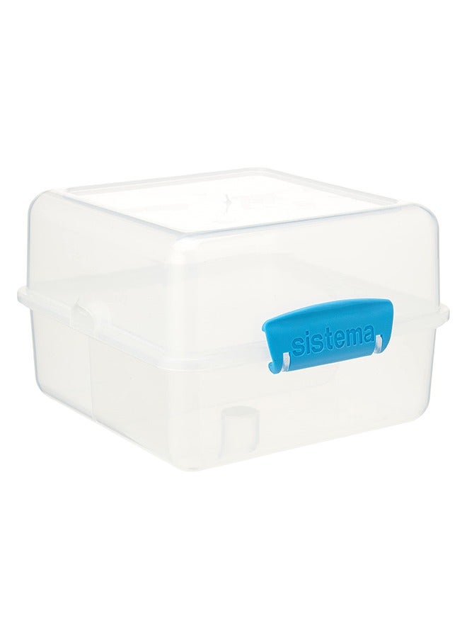 Sistema 1.4 Liter Lunch Cube Ocean Blue To Go Clear